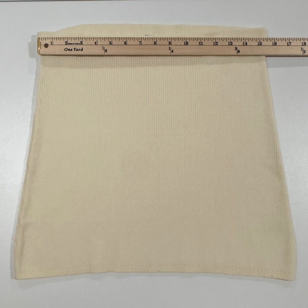 Free People Laurel Moonglow Ivory Ribbed Knit Skirt Womens Large W502 - Picture 9 of 9